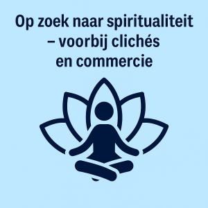 Digitale illustratie over spiritualiteit – tussen echte innerlijke groei en commerciële spiritualiteit