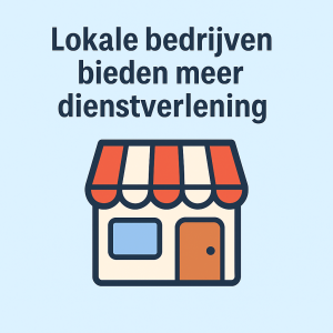 Illustratie over lokale bedrijven en dienstverlening – persoonlijk contact en nabijheid in de consumptiemaatschappij