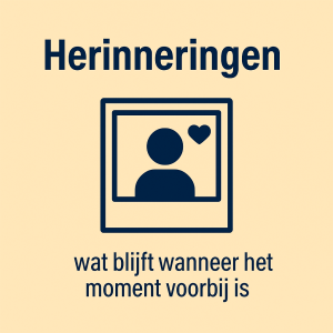 Illustratie over herinneringen, persoonlijke herinneringen, tastbare aandenkens en hoe we herinnerd willen worden na ons overlijden